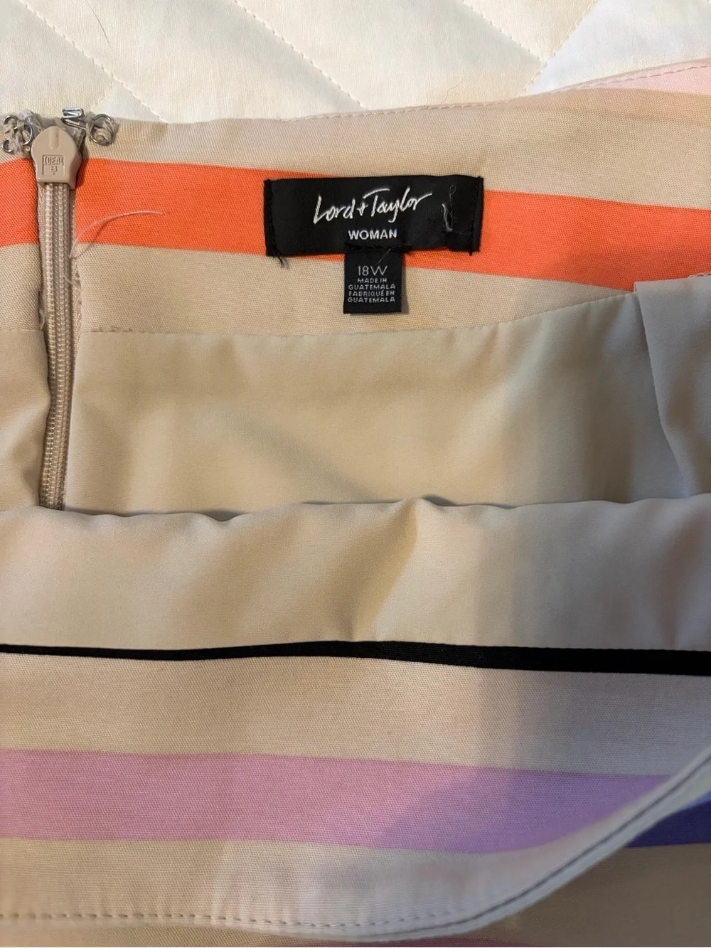 Striped Pastel A-Line Skirt - Multi - Picture 5 of 5